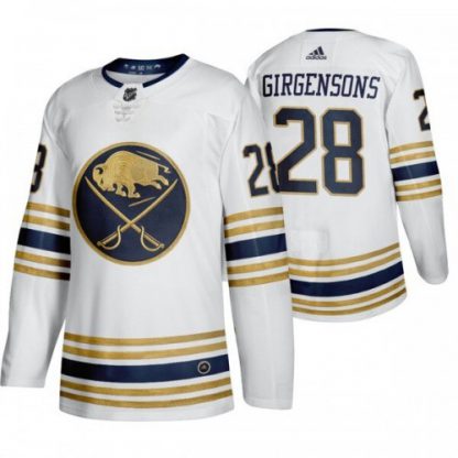 Buffalo Buffalo Sabres #28 Zemgus Girgensons White 50th Anniversary Third 2019-20 Jersey