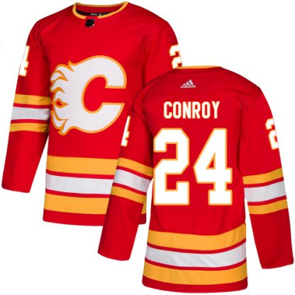 Adidas Calgary Flames #24 Craig Conroy Red Alternate Authentic Stitched NHL Jersey