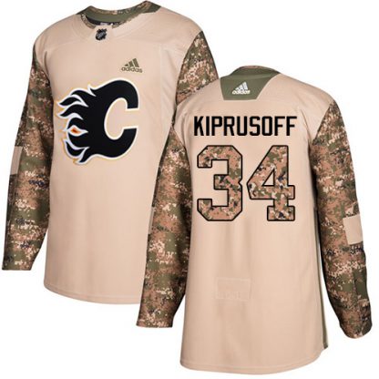 Adidas Calgary Flames #34 Miikka Kiprusoff Camo Authentic 2017 Veterans Day Stitched NHL Jersey