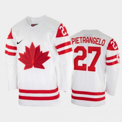 Canada Hockey #27 Alex Pietrangelo Men's Nike Beijing 2022 Winter Olympics Home Jersey - White