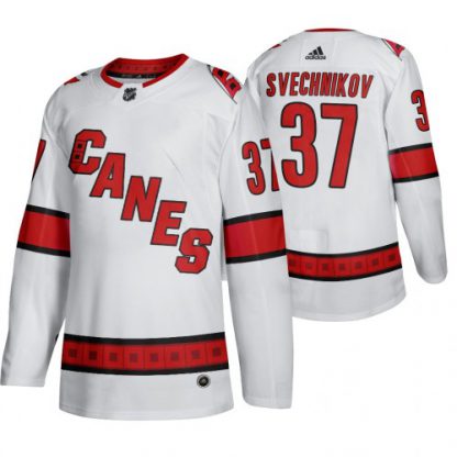 Carolina Carolina Hurricanes #37 Andrei Svechnikov Men's 2019-20 Away Authentic Player White Stitched NHL Jersey