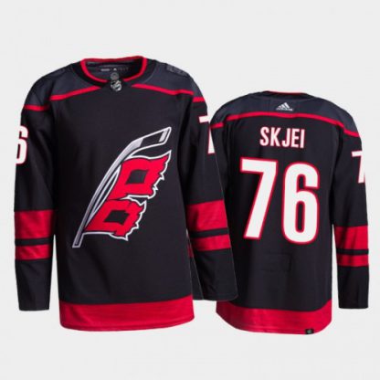 Adidas Carolina Hurricanes #76 Brady Skjei Men's 2021-22 Alternate Authentic NHL Jersey - Black