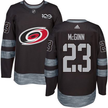 Adidas Carolina Hurricanes #23 Brock McGinn Black 1917-2017 100th Anniversary Stitched NHL Jersey