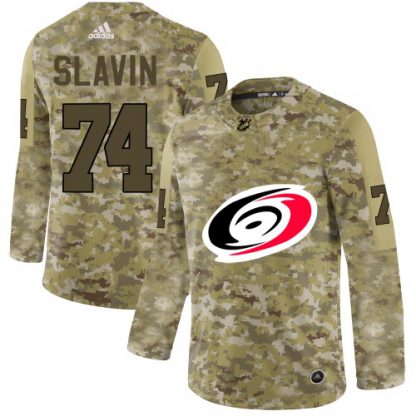 Adidas Carolina Hurricanes #74 Jaccob Slavin Camo Authentic Stitched NHL Jersey