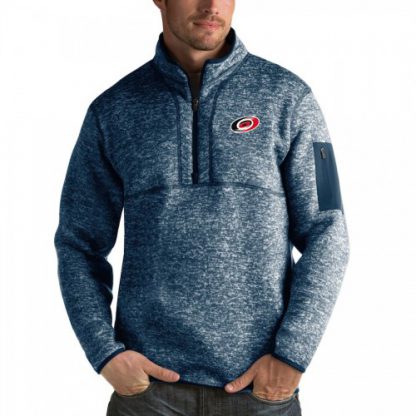 Carolina Carolina Hurricanes Antigua Fortune Quarter-Zip Pullover Jacket Royal