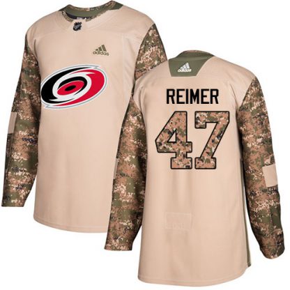Adidas Carolina Hurricanes #47 James Reimer Camo Authentic 2017 Veterans Day Stitched NHL Jersey