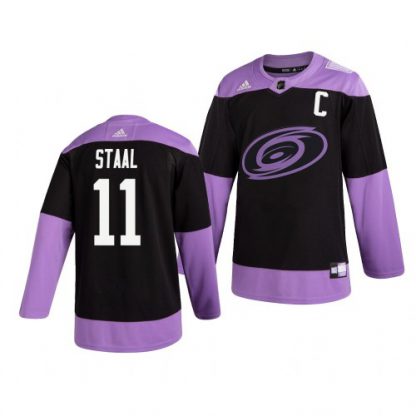 Carolina Carolina Hurricanes #11 Jordan Staal Adidas Men's Hockey Fights Cancer Practice NHL Jersey Black