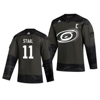 Carolina Carolina Hurricanes #11 Jordan Staal Adidas 2019 Veterans Day Men's Authentic Practice NHL Jersey Camo