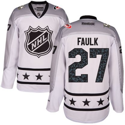 Carolina Hurricanes #27 Justin Faulk White 2017 All-Star Metropolitan Division Women's Stitched NHL Jersey