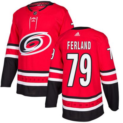 Adidas Carolina Hurricanes #79 Michael Ferland Red Home Authentic Stitched NHL Jersey