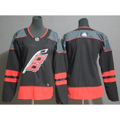 Adidas Carolina Hurricanes Blank Black Alternate Authentic Women's Stitched NHL Jersey