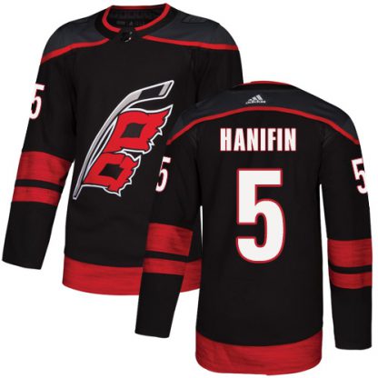 Adidas Carolina Hurricanes #5 Noah Hanifin Black Alternate Authentic Stitched NHL Jersey