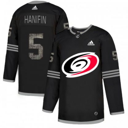 Adidas Carolina Hurricanes #5 Noah Hanifin Black Authentic Classic Stitched NHL Jersey