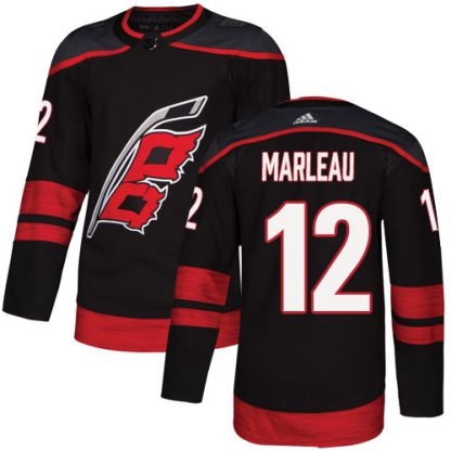 Adidas Carolina Hurricanes #12 Patrick Marleau Black Alternate Authentic Stitched NHL Jersey