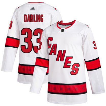 Adidas Carolina Hurricanes #33 Scott Darling White Road Authentic Stitched Youth NHL Jersey