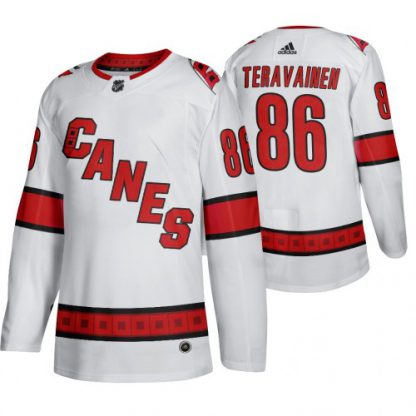 Carolina Carolina Hurricanes #86 Teuvo Teravainen Men's 2019-20 Away Authentic Player White Stitched NHL Jersey