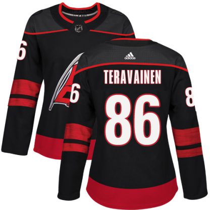Adidas Carolina Hurricanes #86 Teuvo Teravainen Black Alternate Authentic Women's Stitched NHL Jersey