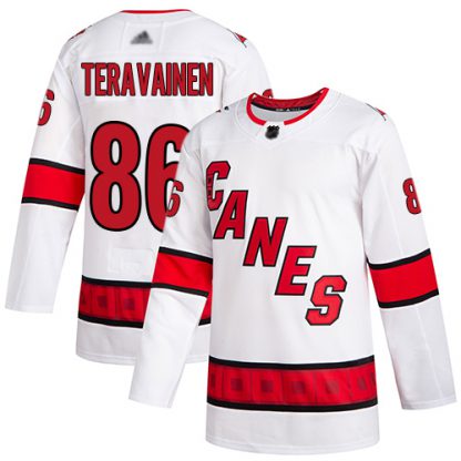 Adidas Carolina Hurricanes #86 Teuvo Teravainen White Road Authentic Stitched Youth NHL Jersey