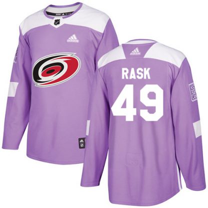 Adidas Carolina Hurricanes #49 Victor Rask Purple Authentic Fights Cancer Stitched Youth NHL Jersey