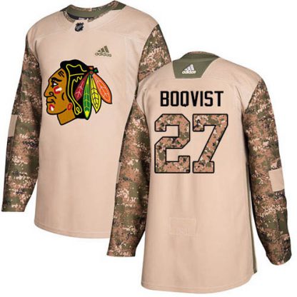 Adidas Chicago Blackhawks #27 Adam Boqvist Camo Authentic 2017 Veterans Day Stitched NHL Jersey