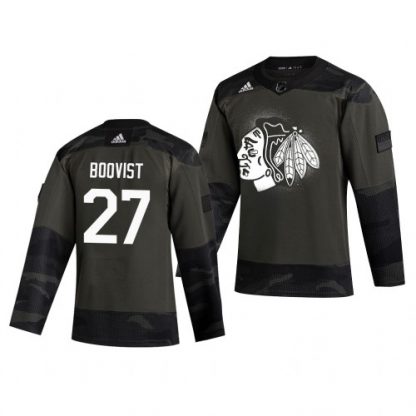 Chicago Chicago Blackhawks #27 Adam Boqvist Adidas 2019 Veterans Day Men's Authentic Practice NHL Jersey Camo