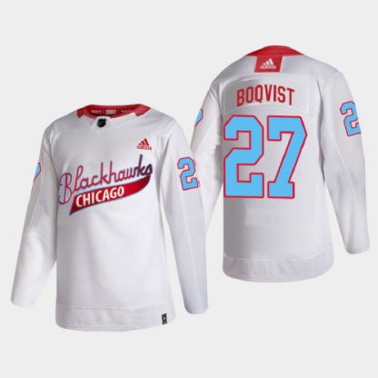 Chicago Chicago Blackhawks #27 Adam Boqvist Men's White One Community Night NHL Jersey