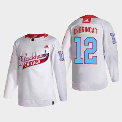 Chicago Chicago Blackhawks #12 Alex Debrincat Men's White One Community Night NHL Jersey