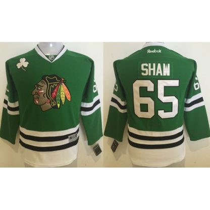 Chicago Blackhawks #65 Andrew Shaw Green Stitched Youth NHL Jersey