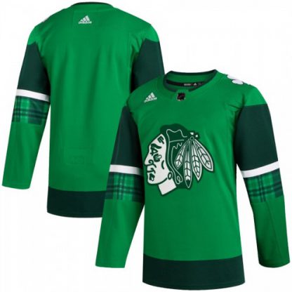 Chicago Chicago Blackhawks Blank Men's Adidas 2020 St. Patrick's Day Stitched NHL Jersey Green.jpg