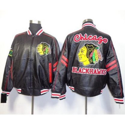 Chicago Chicago Blackhawks Black NHL Leather Jacket