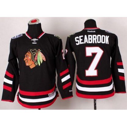 Chicago Blackhawks #7 Brent Seabrook Black 2014 Stadium Series Stitched Youth NHL Jersey