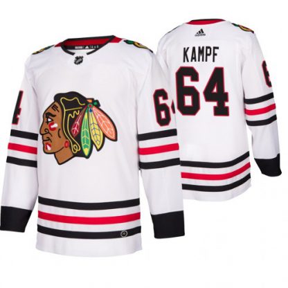 Chicago Chicago Blackhawks #64 David Kampf 2019-20 Away Authentic Player White NHL Jersey