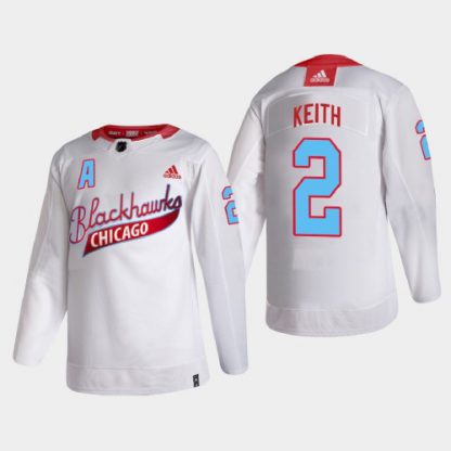 Chicago Chicago Blackhawks #2 Duncan Keith Men's White One Community Night NHL Jersey