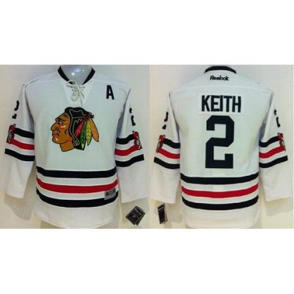 Chicago Blackhawks #2 Duncan Keith White 2015 Winter Classic Stitched Youth NHL Jersey