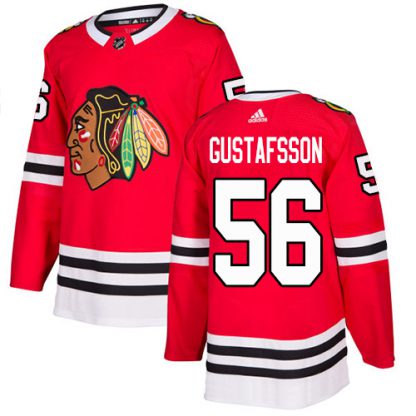 Adidas Chicago Blackhawks #56 Erik Gustafsson Red Home Authentic Stitched Youth NHL Jersey