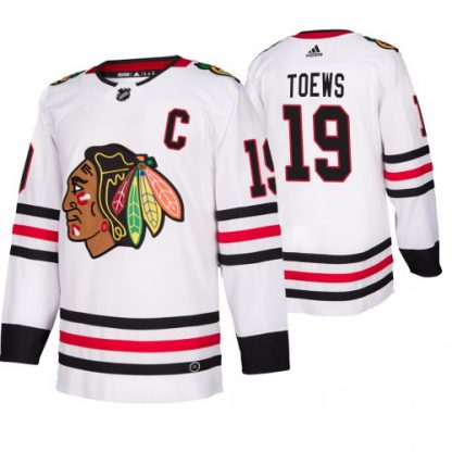 Chicago Chicago Blackhawks #19 Jonathan Toews 2019-20 Away Authentic Player White NHL Jersey