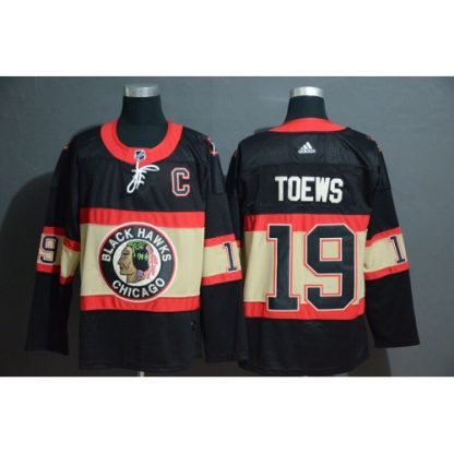 Adidas Chicago Blackhawks #19 Jonathan Toews Men's Black Classic Retro Stitched NHL Jersey