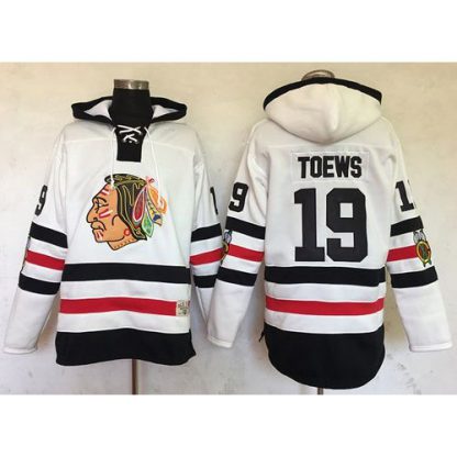 Chicago Blackhawks #19 Jonathan Toews White Sawyer Hooded Sweatshirt 2017 Winter Classic Stitched NHL Jersey