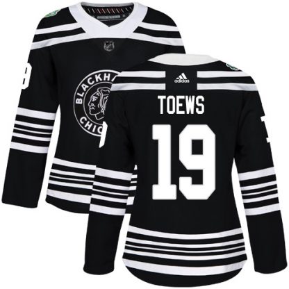 Adidas Chicago Blackhawks #19 Jonathan Toews Black Authentic 2019 Winter Classic Women's Stitched NHL Jersey