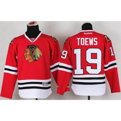 Chicago Blackhawks #19 Jonathan Toews Red Stitched Youth NHL Jersey