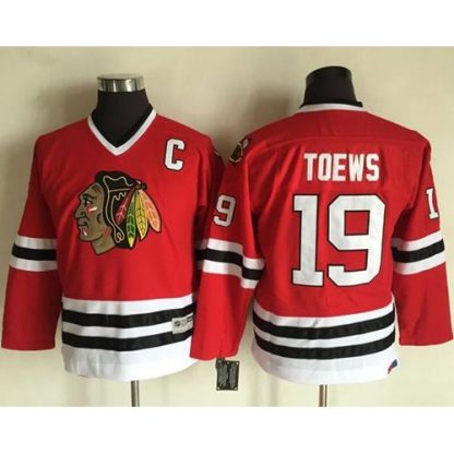 Chicago Blackhawks #19 Jonathan Toews Red CCM Throwback Stitched Youth NHL Jersey