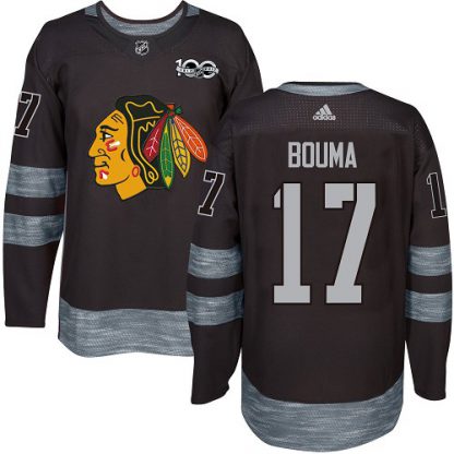 Adidas Chicago Blackhawks #17 Lance Bouma Black 1917-2017 100th Anniversary Stitched NHL Jersey