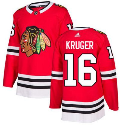 Adidas Chicago Blackhawks #16 Marcus Kruger Red Home Authentic Stitched NHL Jersey