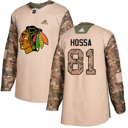 Adidas Chicago Blackhawks #81 Marian Hossa Camo Authentic 2017 Veterans Day Stitched NHL Jersey