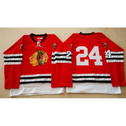 Mitchell And Ness 1960-61 Chicago Blackhawks #24 Martin Havlat Red Stitched NHL Jersey