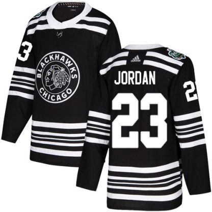 Adidas Chicago Blackhawks #23 Michael Jordan Black Authentic 2019 Winter Classic Stitched NHL Jersey