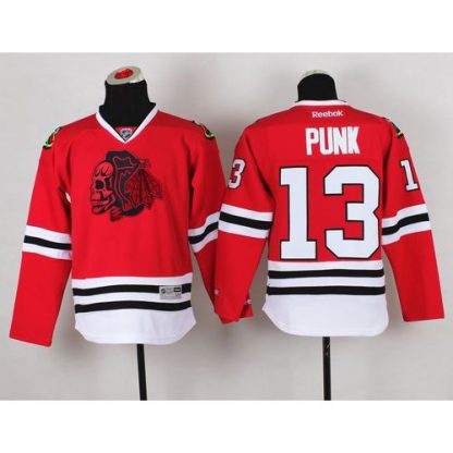Chicago Blackhawks #13 Punk Red(Red Skull) Stitched Youth NHL Jersey