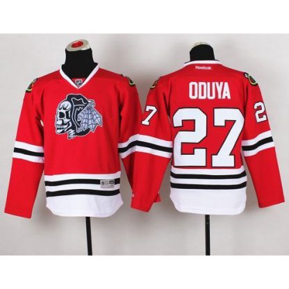 Chicago Blackhawks #27 Johnny Oduya Red(White Skull) Stitched Youth NHL Jersey