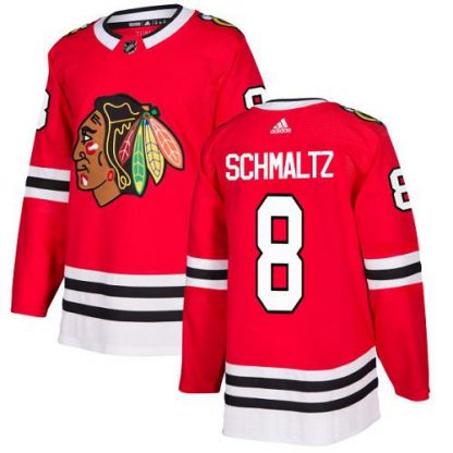 Adidas Chicago Blackhawks #8 Nick Schmaltz Red Home Authentic Stitched NHL Jersey