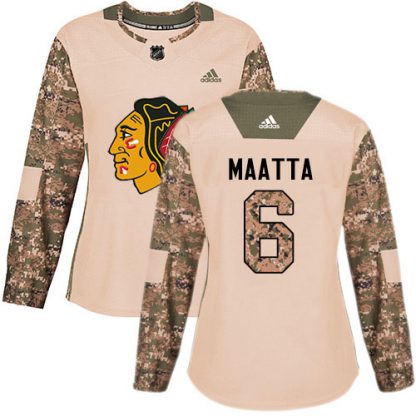 Adidas Chicago Blackhawks #6 Olli Maatta Camo Authentic 2017 Veterans Day Women's Stitched NHL Jersey